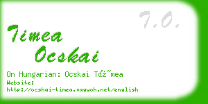 timea ocskai business card